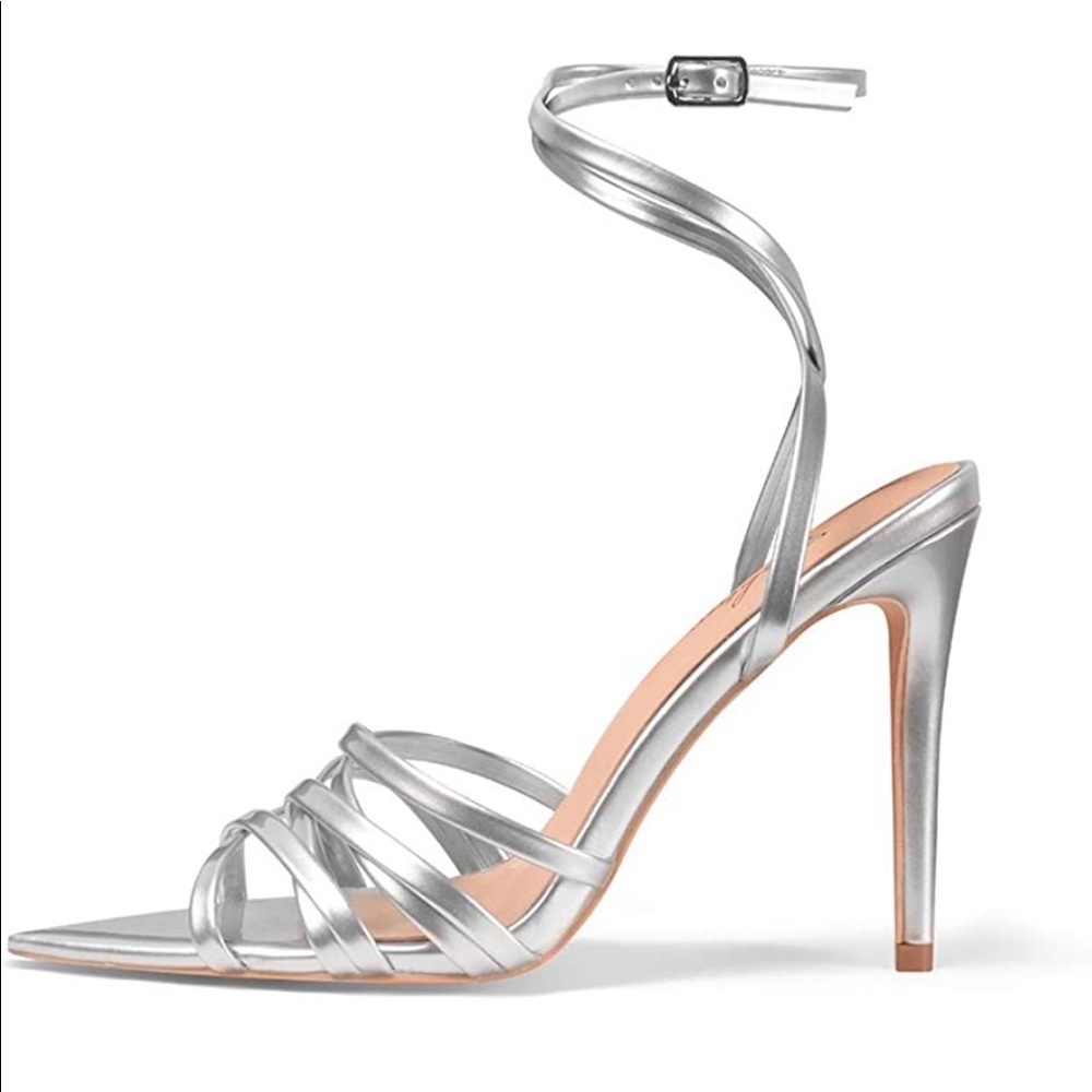 Women’s Stiletto Heeled Sandals Ankle Strappy open toe 4.3imch/11cm High Heels